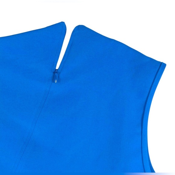 ZARA, Zara Mid-Blue Viscose Blend Asymmetric Top, Small - Picture 10 of 10